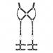 Zado Leather Harness, čierna-strieborná